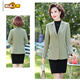 Sorrynam mother spring and autumn coat new fashion casual suit foreign style short middle-aged and elderly women's versatile small suit top purple casual suit jacket 2817 XL recommended 90-105 Jin Jin equals 0.5 kg