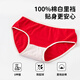 Dingguagua Grade A pure cotton crotch bottom 2-pack girls growth period teenagers red lucky rabbit briefs off-white + red (plaid bear) 2 pieces 150