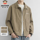 Paul Frank Jacket Men's Winter Season Casual Lapel Jacket Men's Advanced Loose Light Luxury Men's Top Beige XL
