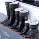 Mid-tube rain boots men's waterproof labor protection rain boots water shoes men's labor protection rain boots spring fishing warm wear-resistant kitchen non-slip shoes Labor Rain Shield 393 medium tube black 42