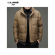 LILANZ winter new duck down down jacket men's fashion trend stand collar down jacket new trendy fake two-piece down black XL