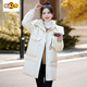 Chujing Winter Down Jacket Women's Medium Long Loose Thickened Hooded White Duck Down Warm Jacket Light Card M Recommended 90-109Jin Jin is equal to about 0.5 kg