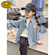 HAL.DUCK Girls' Denim Shirt Spring and Autumn 2026 New Children's Clothing Autumn Style Baby Long-Sleeved Top Autumn Shirt Blue 90 Recommended height 80-90