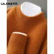 LILANZ pure wool sweater men's half turtleneck thickened pullover sweater high-end business knitted casual bottoming shirt black-flagship 2XL