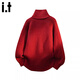 CHOCOOLATEit zodiac year red sweater sweater for women winter scarf collar fashion casual top red M