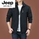 JEEP SPIRIT男装品牌户外夹克男士外套秋冬季2025新款中年男装秋装上衣 9898黑色 款 厚款 M 90-110