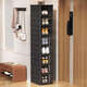 Fantasy shoe cabinet shoe box storage box transparent door shoe rack shoe storage black 1 column 1 layer 1 compartment