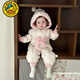 G.duck Little Yellow Duck New Baby Cotton Clothes Winter Jumpsuits Winter Clothes Super Cute Outing Clothes Infant Winter Clothes Hug Clothing Bow Down Down Cotton Jumpsuit 66cm