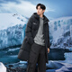 Flying in the Snow Autumn and Winter Oriental Simple Luxury Style Fashionable Casual Comfortable Silhouette Men's H-Type Printed Stand Collar Hooded Down