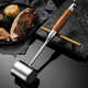 Porphyry 316L stainless steel meat loosening hammer, steak hammer, tendon breaker, household meat tenderizing needle, beef hammer, meat hammer tool, rosewood handle // meat hammer 316L steel