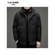 LILANZ winter new duck down down jacket men's fashion trend stand collar down jacket new trendy fake two-piece down black XL