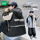 Mumuwu Children's Clothing Boys' Winter Jackets 2026 New Medium and Large Children's Winter Thickened Boys' Autumn and Winter Velvet Jackets Black 150