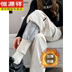 Hengyuanxiang Workwear Down Pants Women's Northeast minus 40 degree windproof pants winter fashion outer wear thickened assault pants three-proof cotton pants white New national standard 90 white duck down S Recommended weight 80-90 Jin Jin equals 0.5 kg