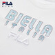 FILA liquid ammonia finishing children's tops 2025 new autumn short-sleeved T-shirt for boys and girls standard white-WT 175