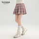 Taoding Girls' Plaid Skirt Autumn and Winter Thickened and Warm Middle and Large Children's Pleated Skirt College Style Children's Short Skirt