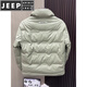 JEEP SPIRIT Stand Collar Down Jacket Men's Winter 2025 New Thick White Duck Down Casual Jacket Down Sweater 3313 Green L
