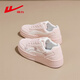 Pull back women's shoes thick-soled casual sneakers for women 2026 spring popular soft-soled versatile student white shoes for women pink rice 36