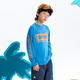 Mipo cyclone quick-drying T-shirt 26 spring new children's long-sleeved round neck bottoming top blue 120cm