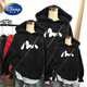 Disney (Disney) 2026 Year of the Horse New Year parent-child outfits for a family of three and four plus velvet sweatshirts for mother and son, mother and daughter, stylish family portrait jackets, burgundy plus velvet sweatshirts 100 Adult M