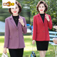 Sorrynam mother spring and autumn coat new fashion casual suit foreign style short middle-aged and elderly women's versatile small suit top purple casual suit jacket 2817 XL recommended 90-105 Jin Jin equals 0.5 kg