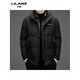 LILANZ winter new duck down down jacket men's fashion trend stand collar down jacket new trendy fake two-piece down black XL