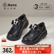 Terranis meta autumn new girls non-slip soft sole black performance shoes, comfortable and wear-resistant children's leather shoes, black 30, inner length 18.5cm, suitable for feet 17.5cm long