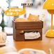 Yusenyi Sleeping Creative Tissue Shape Box Paper Box Cherry Cute Cake Cat Black Walnut Solid Wood Drawing Bed 4-Cherry Cream Cake Tissue Box Small and Medium Tissue (can hold mobile phone)
