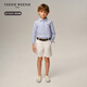 Teenie Weenie Kids 26-year new classic college style striped cotton shirt for boys and girls, pink 160 cm