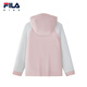 FILA children's jacket 2026 spring new style girls' outdoor loose hooded top for middle and large children red pink-PK 140