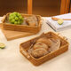 Fantasy snack display plate household fruit plate afternoon tea snack plate imitation rattan tray steamed bun basket noodle bread basket square - medium size 1