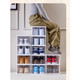 Shijanu installation-free thickened shoe rack foldable all-in-one shoe box transparent shoe cabinet storage box plastic dust-proof simple shoe cabinet nine layers installation-free transparent