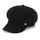 Woolen octagonal hat for women, Korean version, autumn and winter warm beret, spring and autumn peaked cap, fashionable and versatile painter's hat, small round coffee, one size fits all 56-58cm