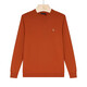 PAULO PEDRO counter same style Men's comfortable, skin-friendly, simple daily 100% wool warm sweater MLDC65301 Orange Regular MLDC65301 M (170) 90-110Jin Jin equals 0.5 kg