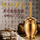 He Jiagong solid brass traditional Chinese medicine pounding jar for home use old-fashioned copper mortar punch barrel brass cup mortar grinder garlic pounder extra thick upgraded mini version comes with leather pad