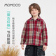 Mami Maka (MOMOCO) children's clothing boys' New Year's wear shirt 2025 winter style versatile casual shirt for middle and large children red 140
