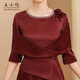 Wang Xiaoya 2026 early spring small mother red dress happy mother-in-law wedding banquet mother-in-law high-end dress Lafite red L
