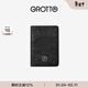 GROTTO new brand arrow logo passport holder multi-functional card holder ID leather protective cover New Year gift classic black