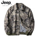 JEEP SPIRIT American Business Casual Men's Jacket Lapel Versatile Handsome Outerwear Spring and Autumn Windbreaker Workwear Jacket Men Black M
