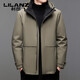 LILANZ мужской пуховик, новинка 2025 года, зимний съемный пуховик для папы, холодостойкий теплый пуховик цвета хаки XL