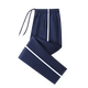 School uniform pants in winter with velvet and thickened navy blue one stripe and two stripes navy blue junior high school students and primary school students navy one stripe-velvet style 175 (2XL) recommended height 170-175