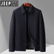 JEEP SPIRIT hiver nouvelle veste épaissie en velours revers pour hommes d'âge moyen et âgés affaires administratives vétérans veste en laine de papa noir L