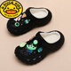 G.duck boys' clogs plus velvet sandals children's cotton slippers big children's baby cotton shoes non-slip warm sandals boys' sandals sapphire blue 34-35 shoe inner length about 21cm