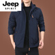 JEEP SPIRIT men's brand outdoor jacket men's coat autumn and winter 2025 new middle-aged men's autumn top 9898 military green thick section 2XL 140-150