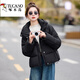 Woodpecker hooded short down jacket for women winter 2025 new style small high-end fashion style thickened white duck down jacket light gray thin S