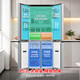 Rongsheng 459 upgraded model 453-liter cross-fold four-door 60cm ultra-thin zero-embedded bottom heat dissipation first-level energy-saving dual-frequency air-cooled frost-free household refrigerator BCD-453E30CZLAD silver