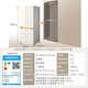 TOSHIBA Dabai Apricot 651L cross-door refrigerator ultra-large capacity embedded automatic ice making dual cycle first-level energy efficiency variable frequency GR-RF687WI-PG1B6