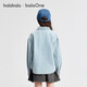 Balabala children's clothing girls' shirt children's long-sleeved 2026 new spring color cotton denim shirt lapel versatile top denim light blue 88101 150