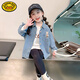 HAL.DUCK Girls' Denim Shirt Spring and Autumn 2026 New Children's Clothing Autumn Style Baby Long-Sleeved Top Autumn Shirt Blue 90 Recommended height 80-90