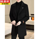 Hengyuanxiang high-end double-sided woolen woolen coat men's mid-length windbreaker autumn and winter new trendy casual thickened coat gray double-sided woolen woolen coat M 170 weight 90-115Jin Jin equals 0.5 kg