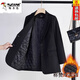 Woodpecker (TUCANO) black thickened quilted suit jacket for women thickened winter new high-end professional wear temperament suit top for women quilted style-black suit lll L